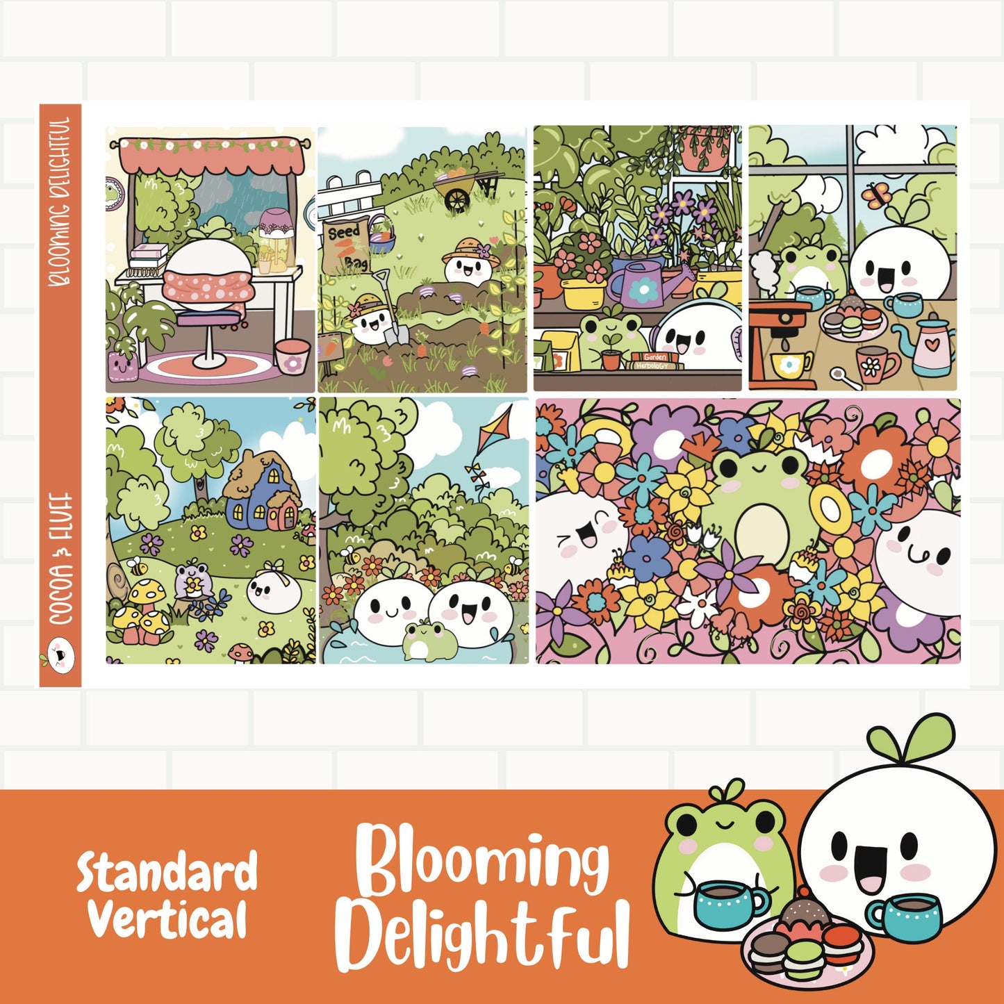 Blooming Delightful Standard Vertical Weekly Sticker Kit