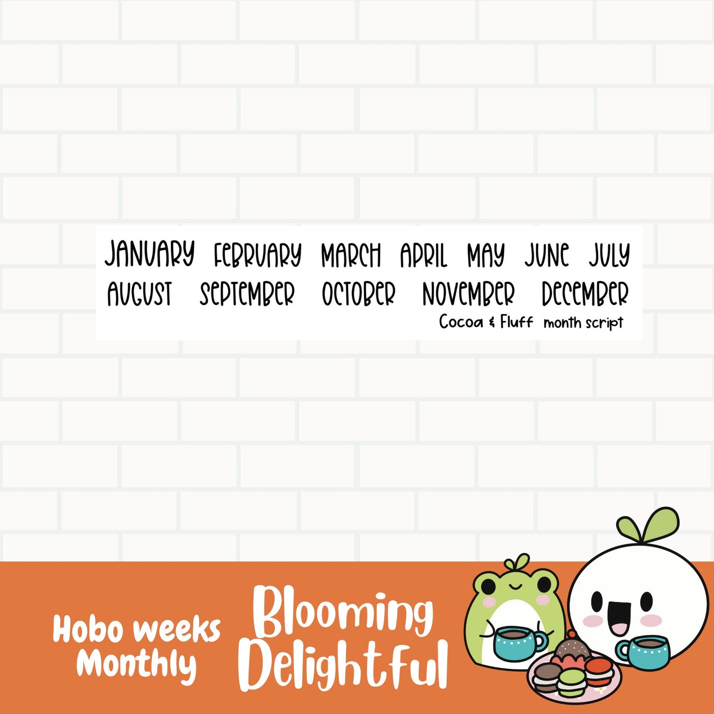 Blooming Delightful Hobonichi Weeks Monthly Sticker Kit