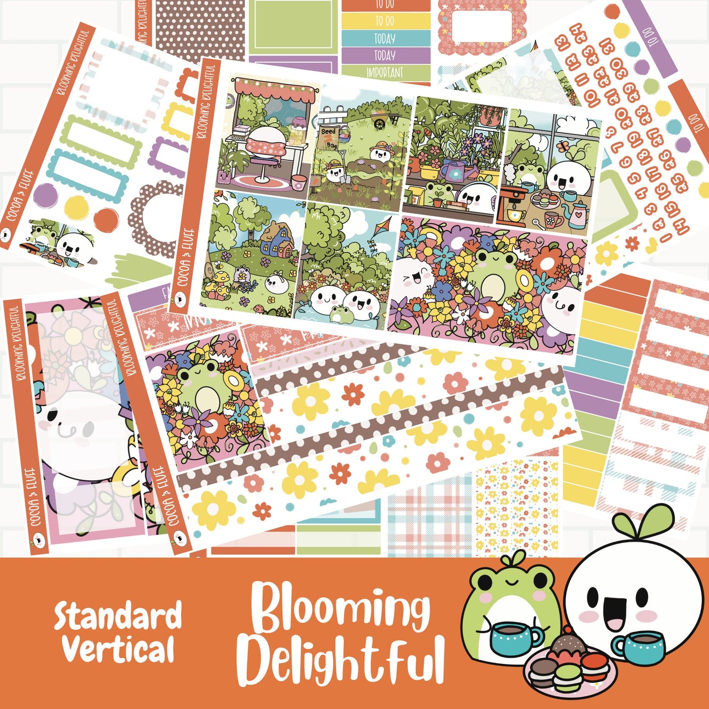 Blooming Delightful Standard Vertical Weekly Sticker Kit