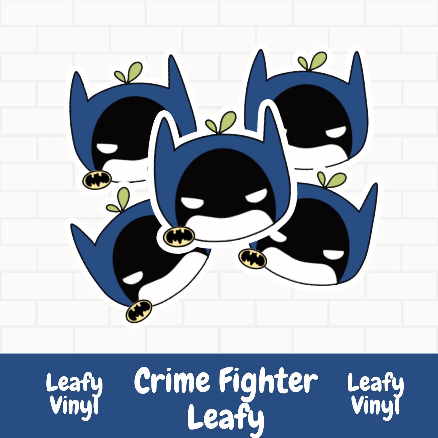Crime Fighter Leafy Vinyl Stickers