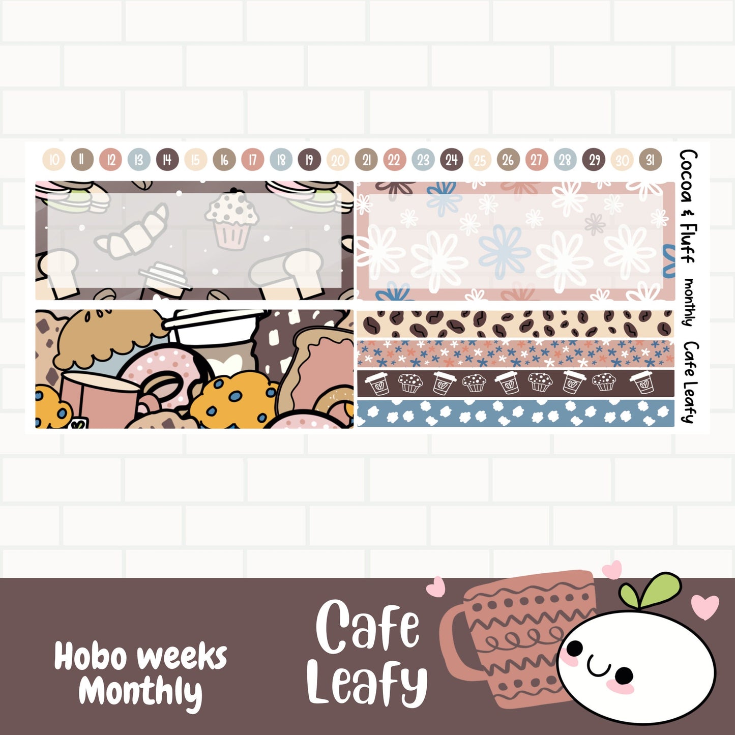 Cafe Leafy Hobonichi Weeks Monthly Sticker Kit