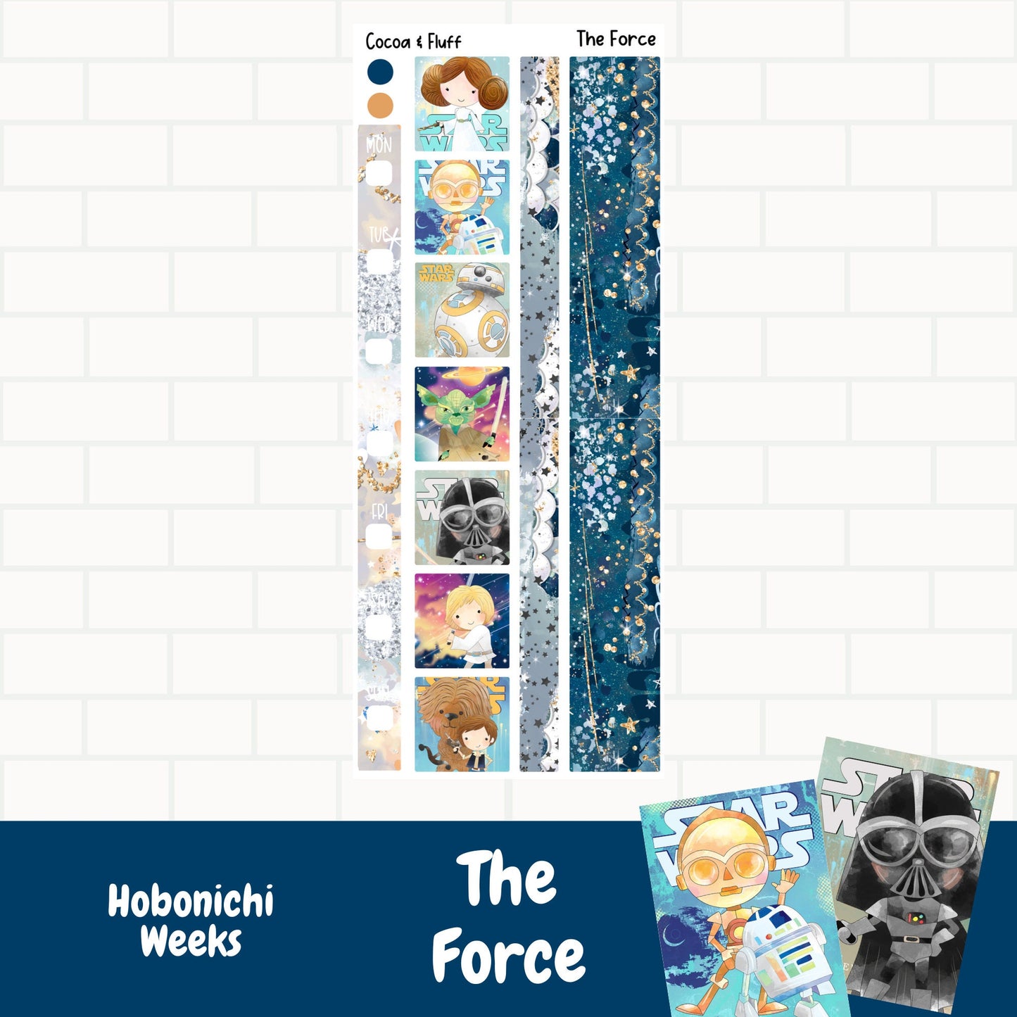 The Force Hobonichi Weeks Weekly Sticker Kit