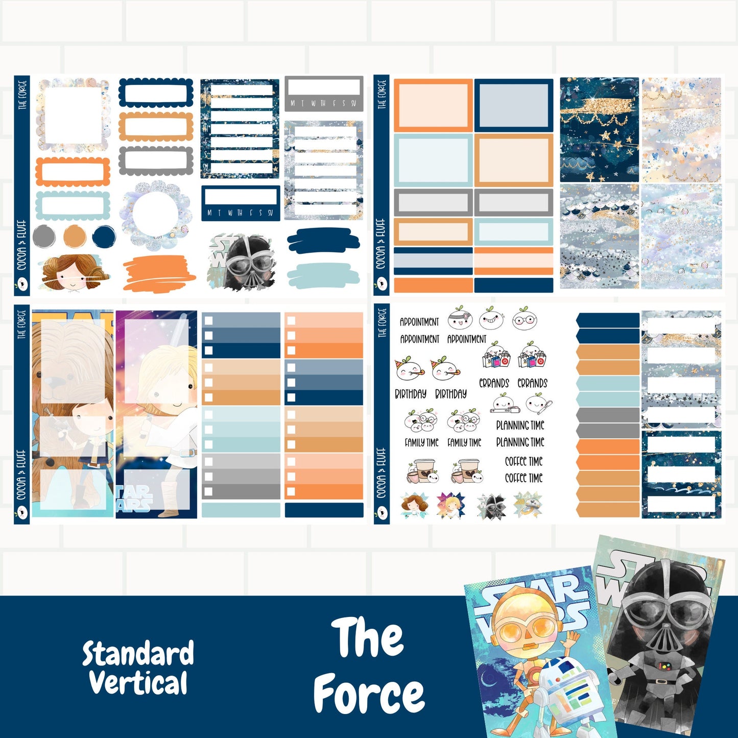 The Force Standard Vertical Weekly Sticker Kit