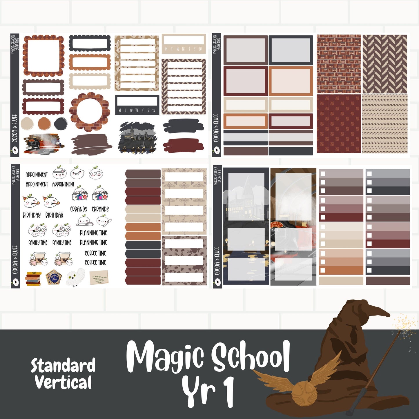 Magic School Yr One Standard Vertical Weekly Sticker Kit