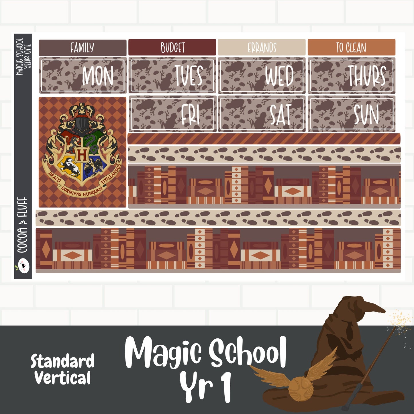 Magic School Yr One Standard Vertical Weekly Sticker Kit