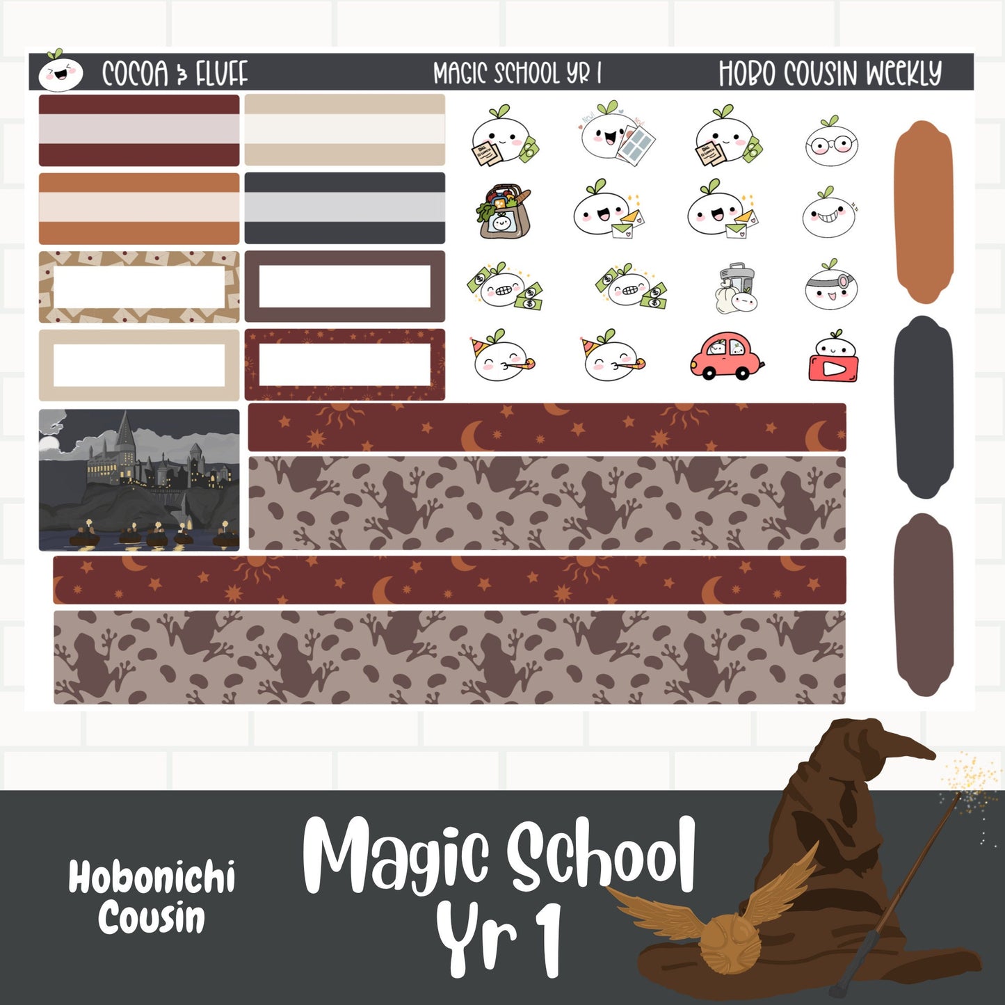 Magic School Yr One, Hobonichi Cousin Weekly Sticker Kit