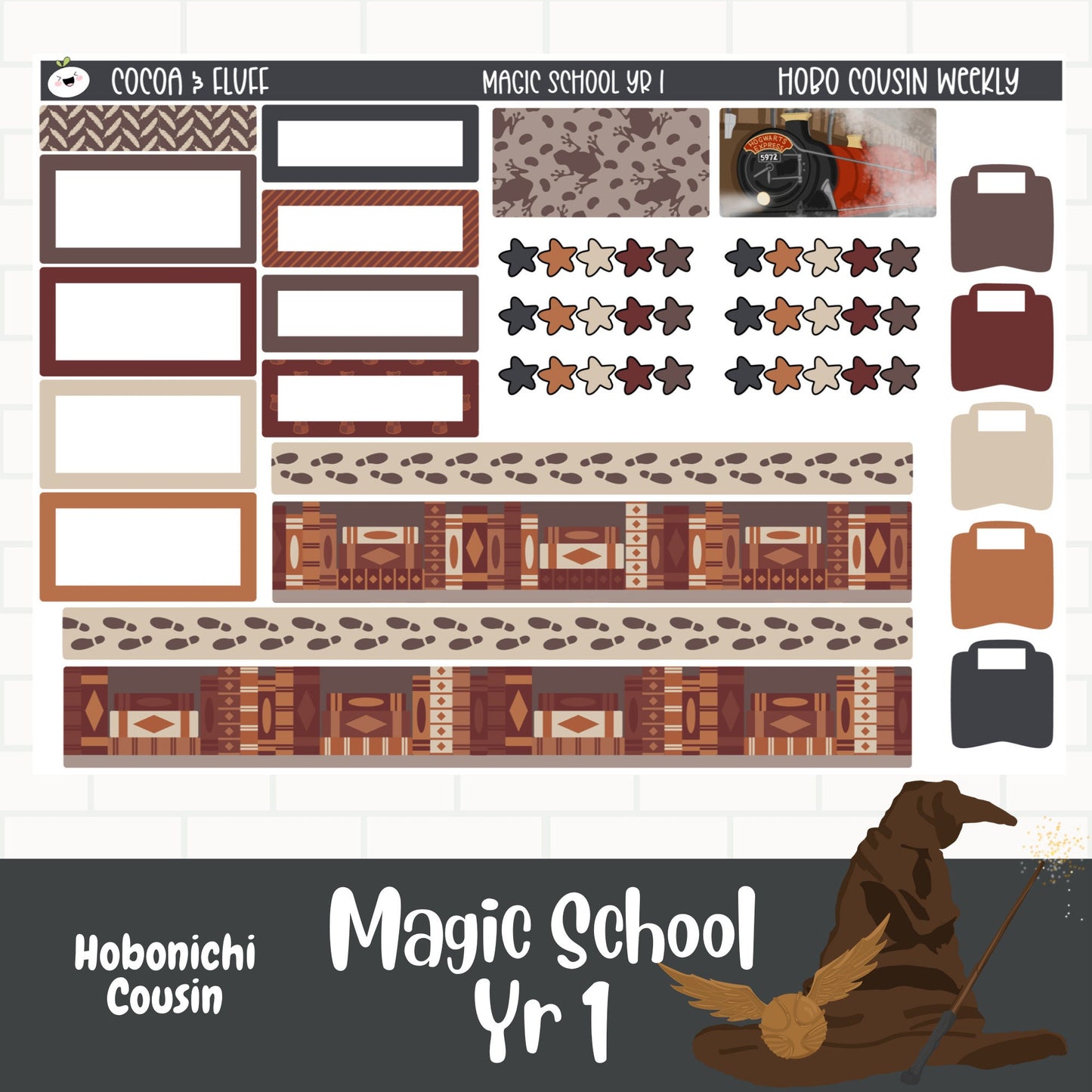 Magic School Yr One, Hobonichi Cousin Weekly Sticker Kit