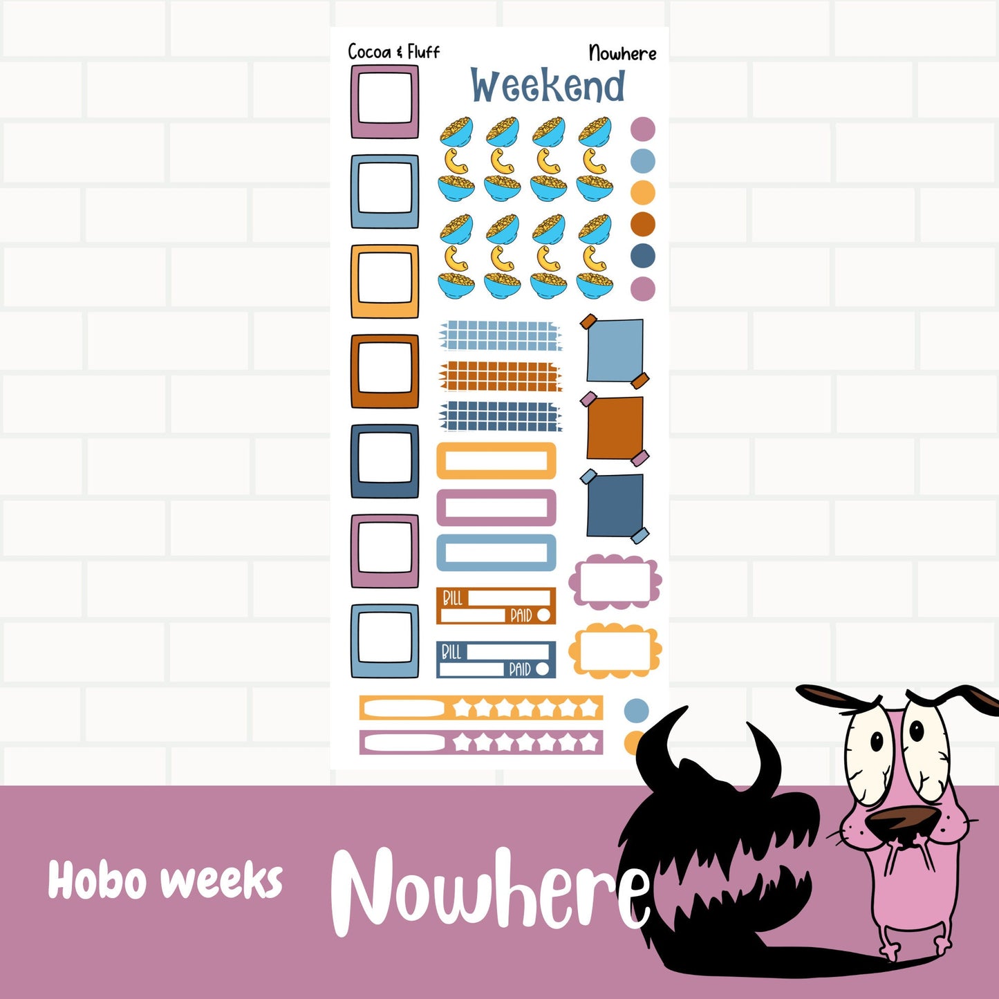 NoWhere Hobonichi Weeks Weekly Sticker Kit