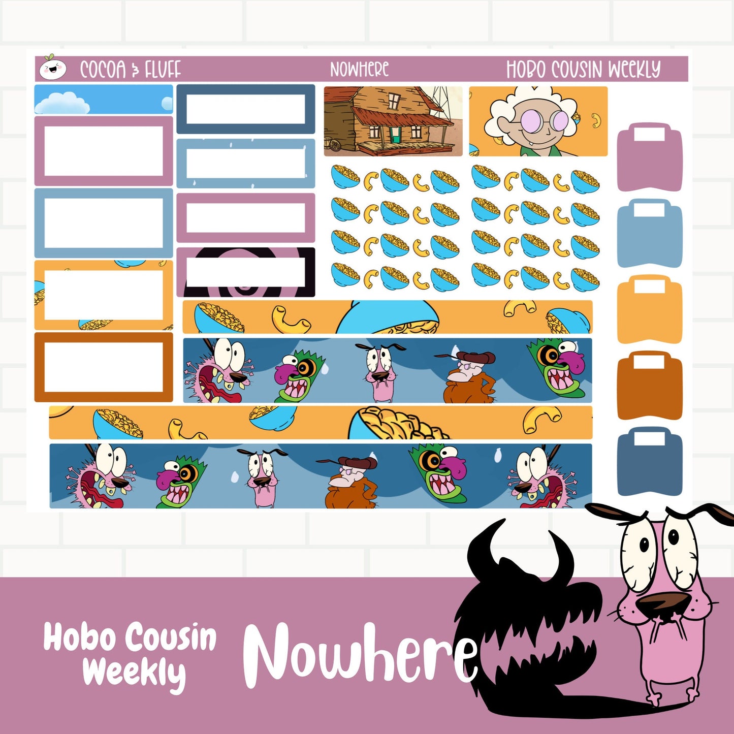 NoWhere Hobonichi Cousin Weekly Sticker Kit