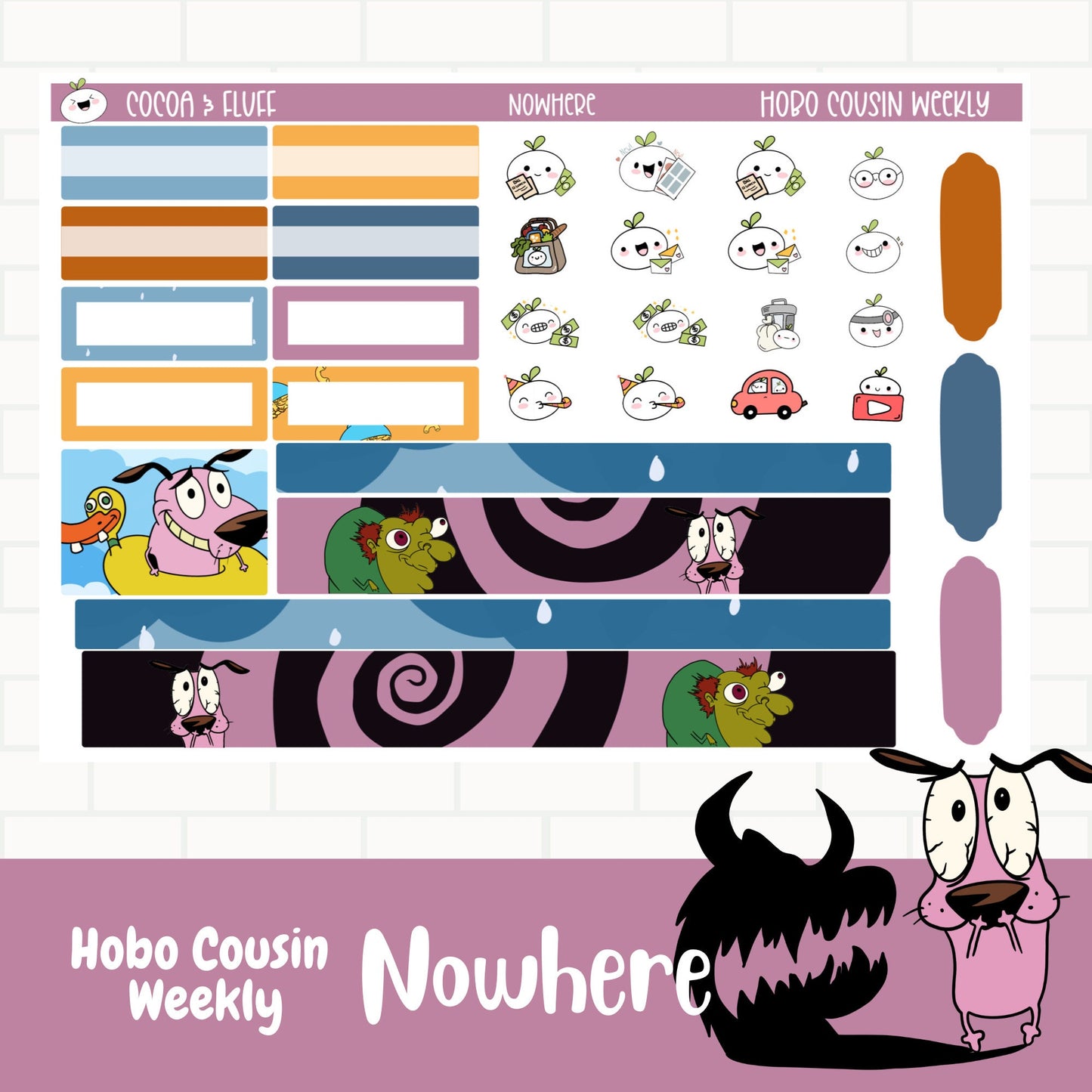 NoWhere Hobonichi Cousin Weekly Sticker Kit