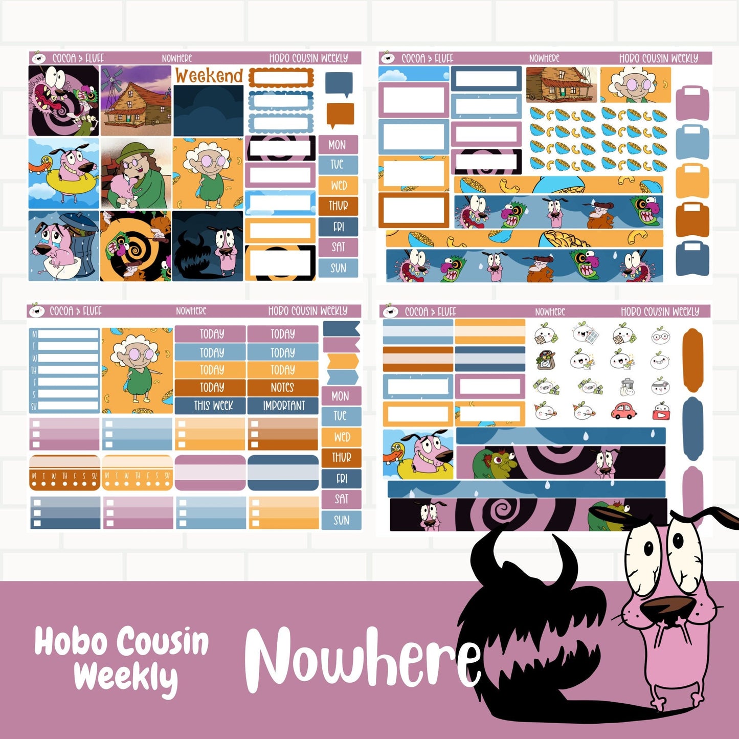 NoWhere Hobonichi Cousin Weekly Sticker Kit