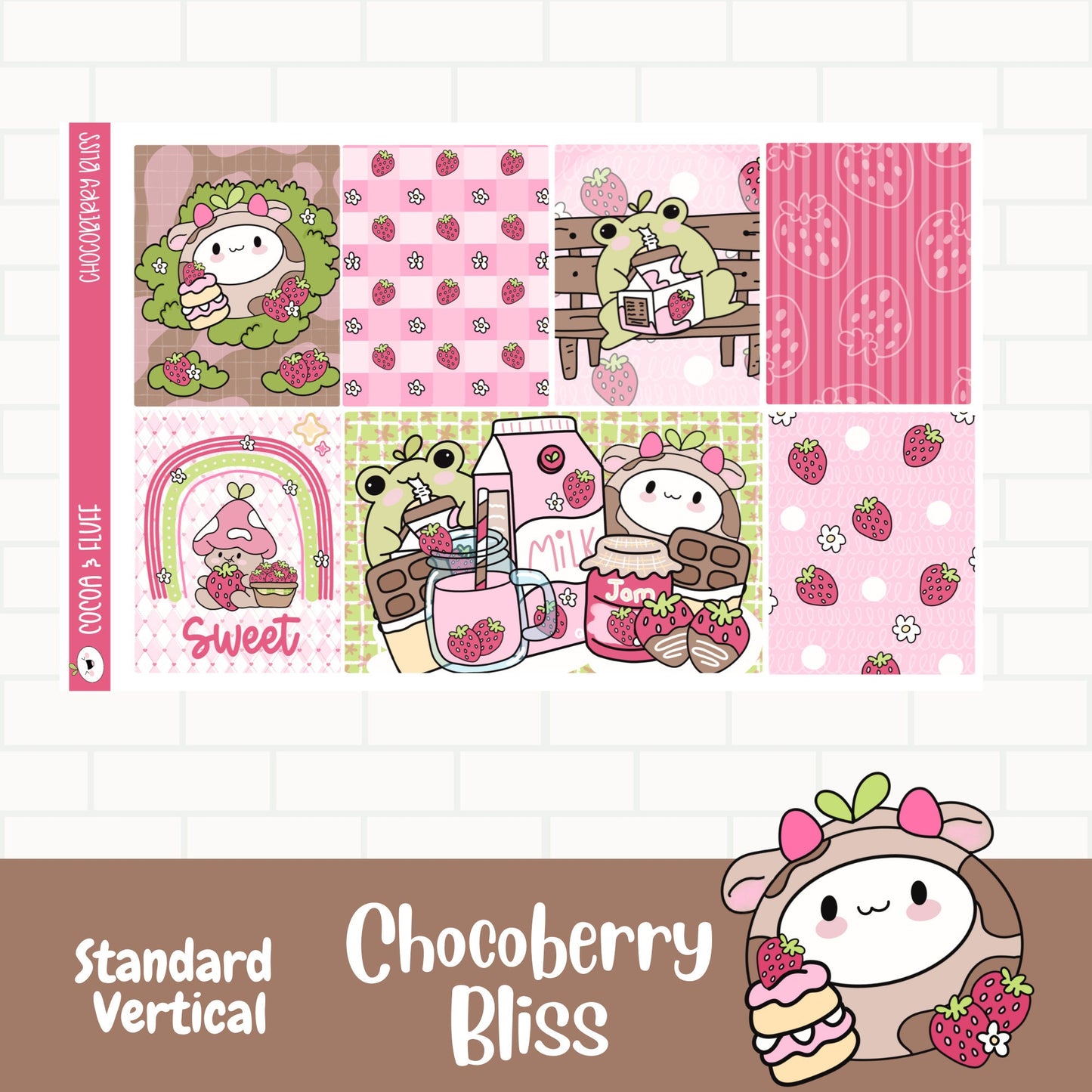 Chocoberry Bliss Standard Vertical Weekly Sticker Kit