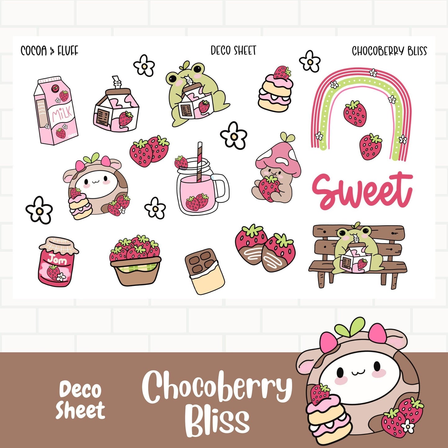 Chocoberry Bliss Deco Journal Sticker Bundle