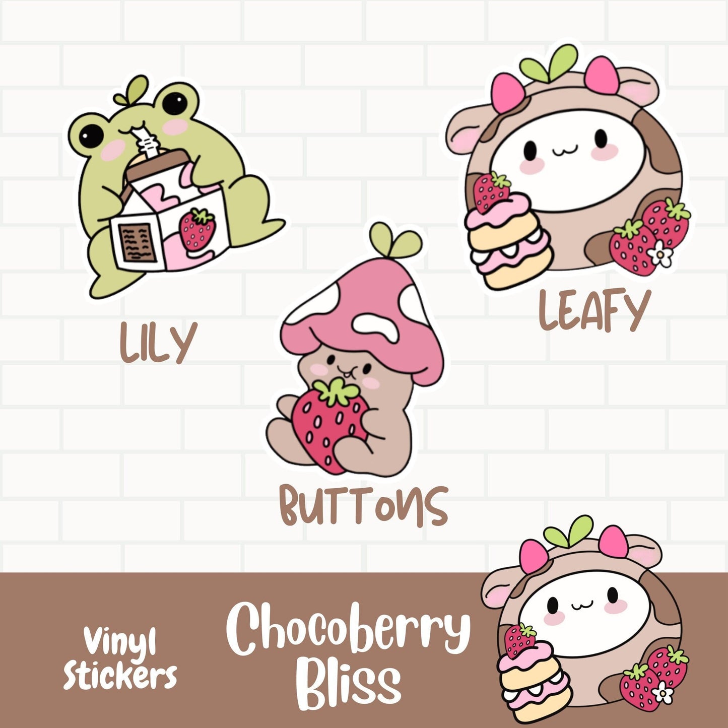 Chocoberry Bliss Vinyl Stickers
