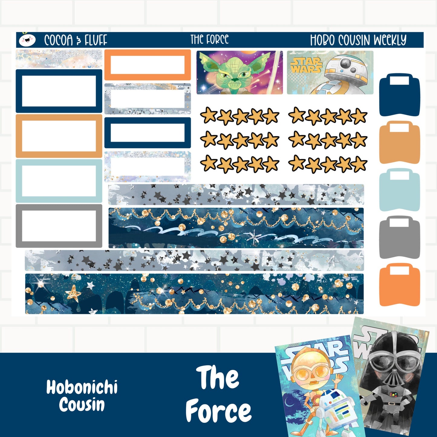 The Force Hobonichi Cousin Weekly Sticker Kit