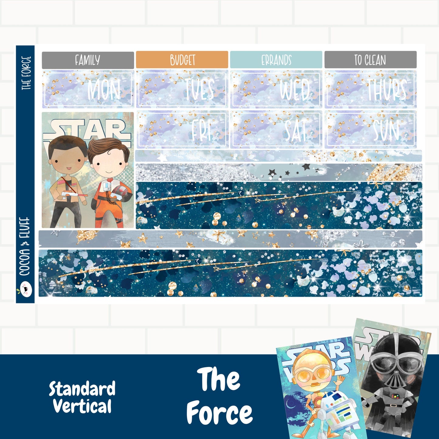 The Force Standard Vertical Weekly Sticker Kit