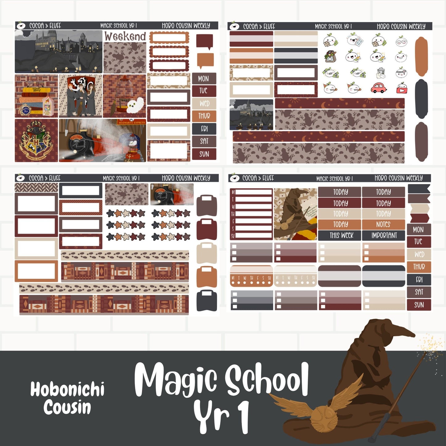 Magic School Yr One, Hobonichi Cousin Weekly Sticker Kit