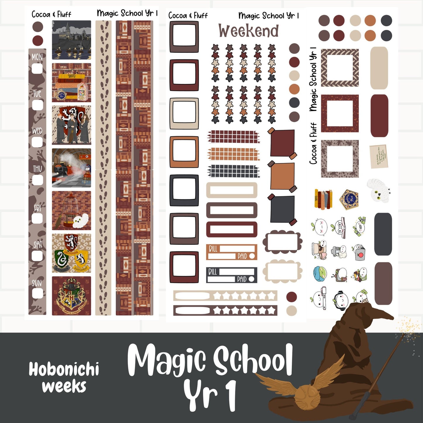 Magic School Yr One Hobonichi Weeks Weekly Sticker Kit
