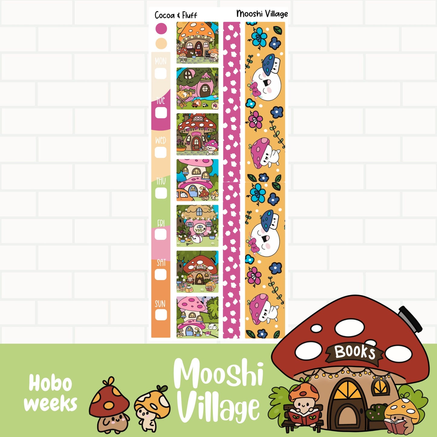 Mooshi Village Hobonichi Weeks Weekly Sticker Kit