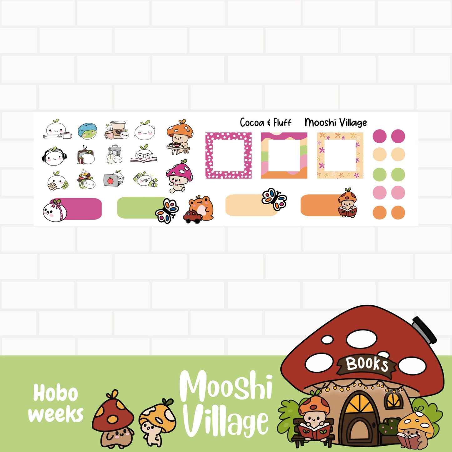 Mooshi Village Hobonichi Weeks Weekly Sticker Kit