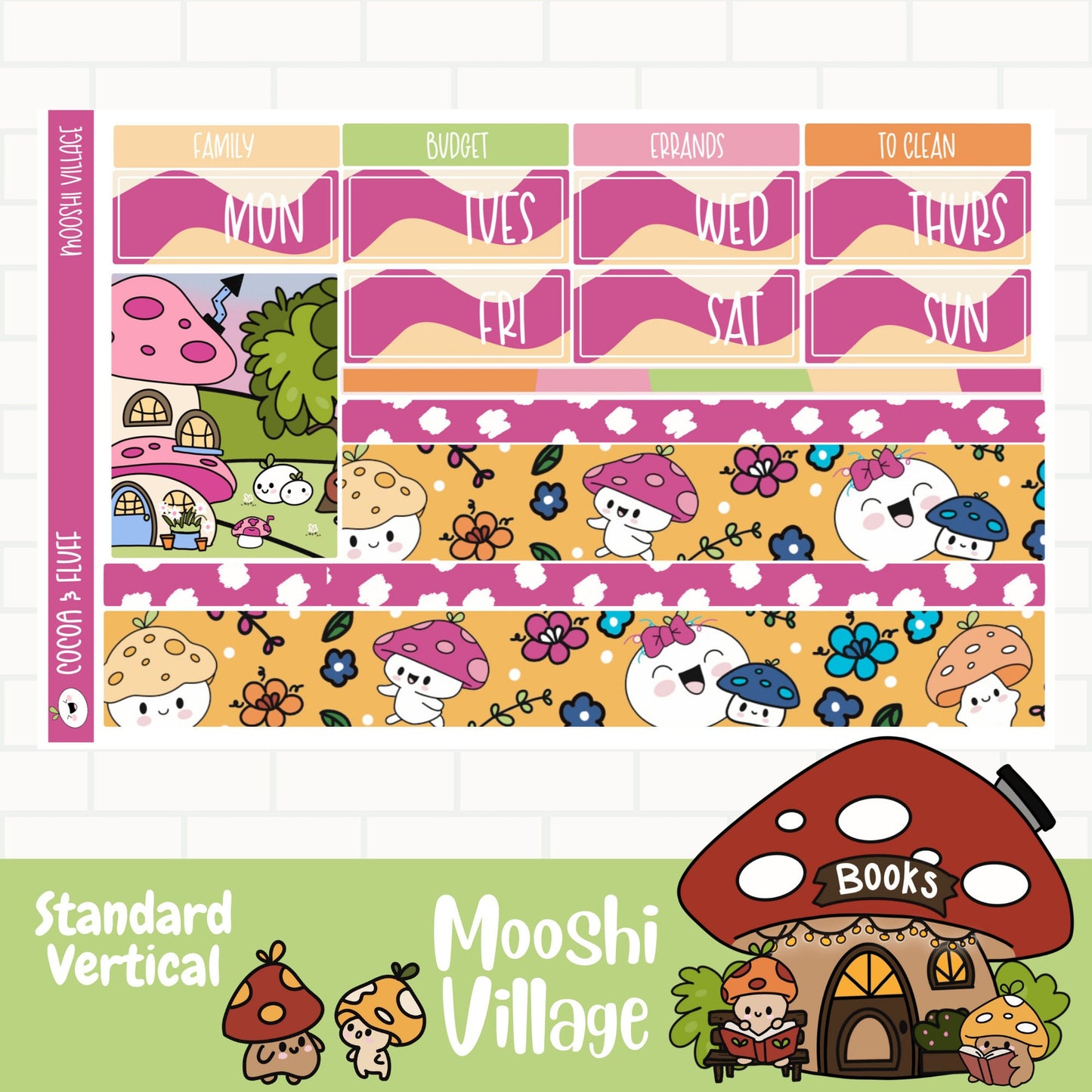 Mooshi Village Standard Vertical Weekly Sticker Kit
