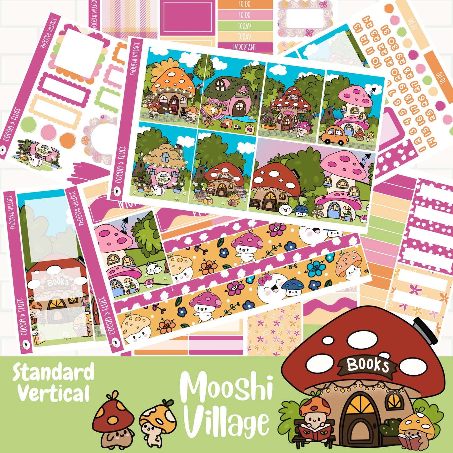 Mooshi Village Standard Vertical Weekly Sticker Kit