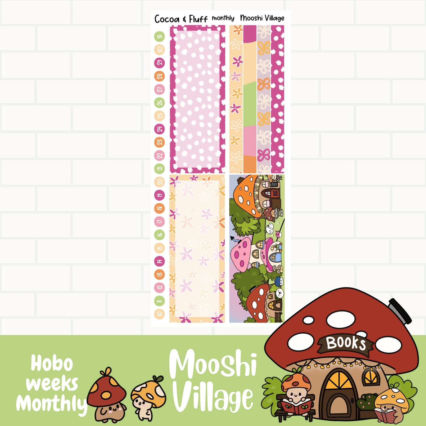 Mooshi Village Hobonichi Weeks Monthly Sticker Kit