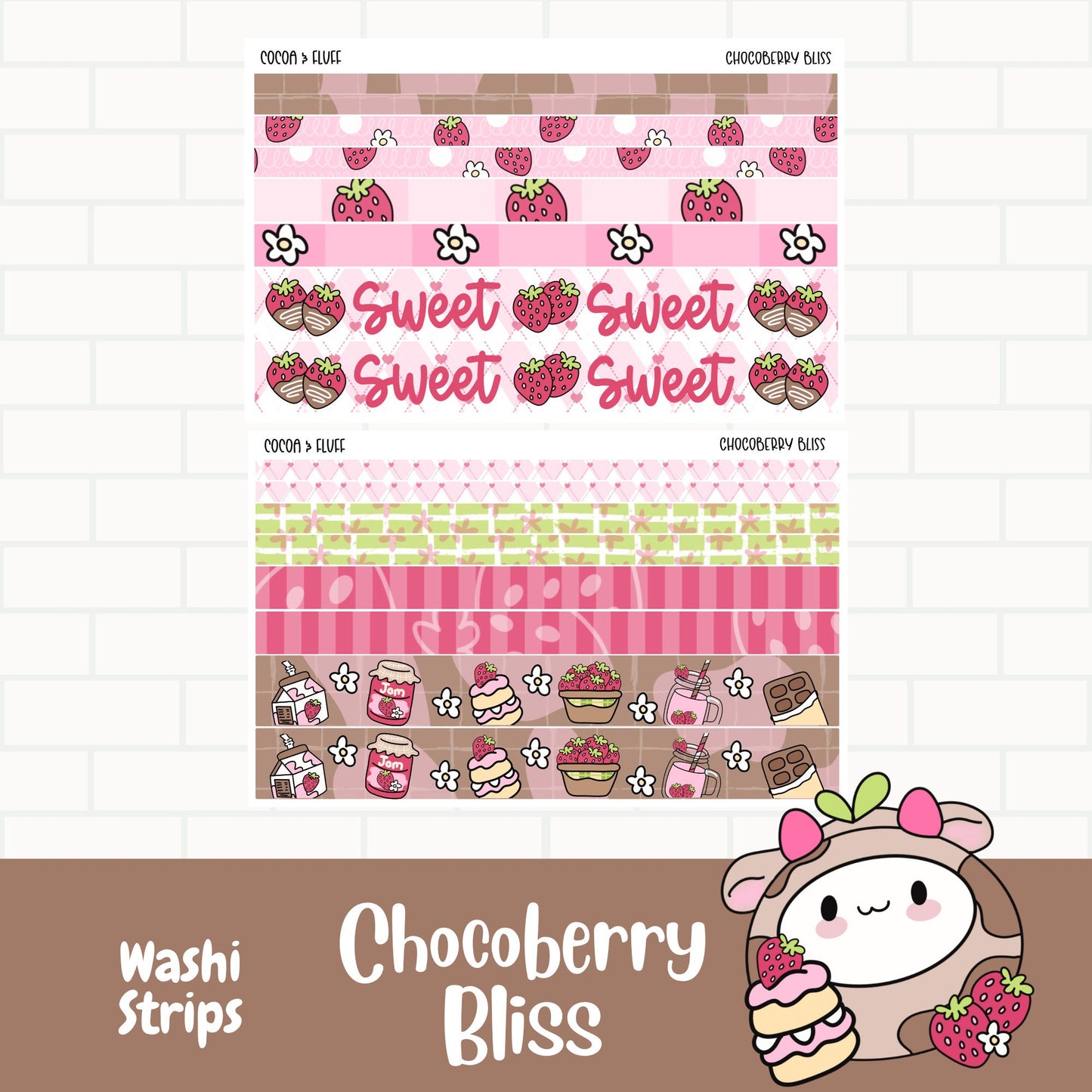 Chocoberry Bliss Deco Journal Sticker Bundle