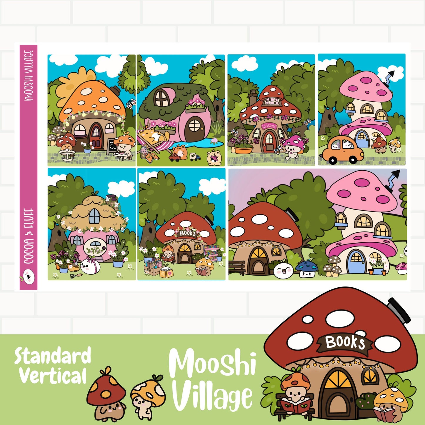 Mooshi Village Standard Vertical Weekly Sticker Kit