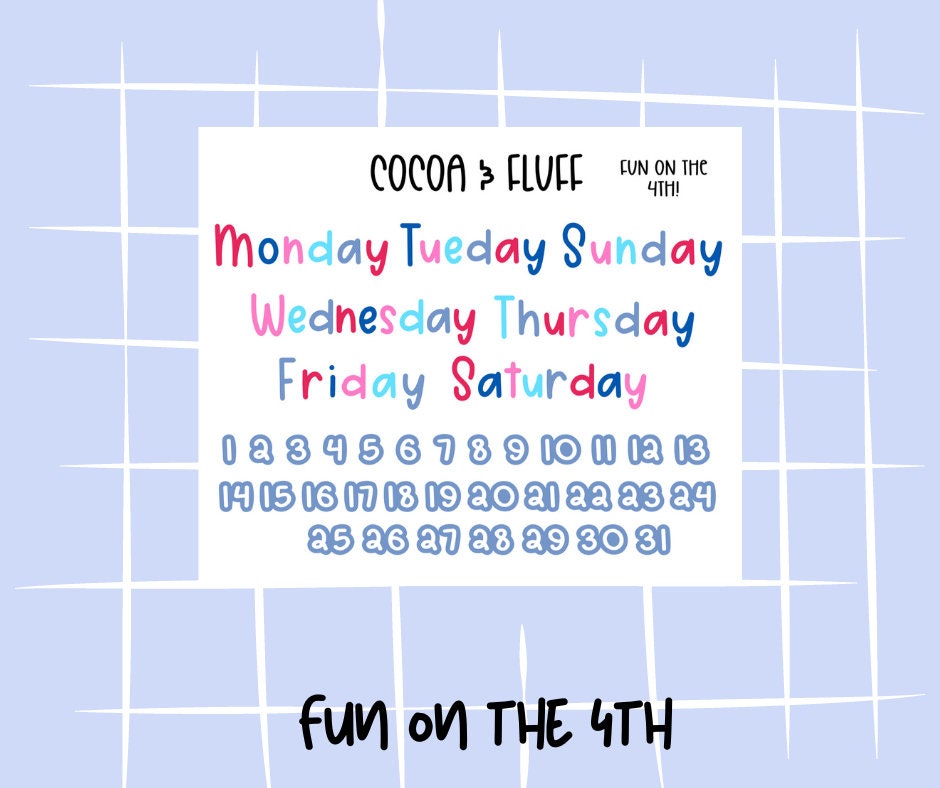 Fun On The 4th Deco Sticker Sheet