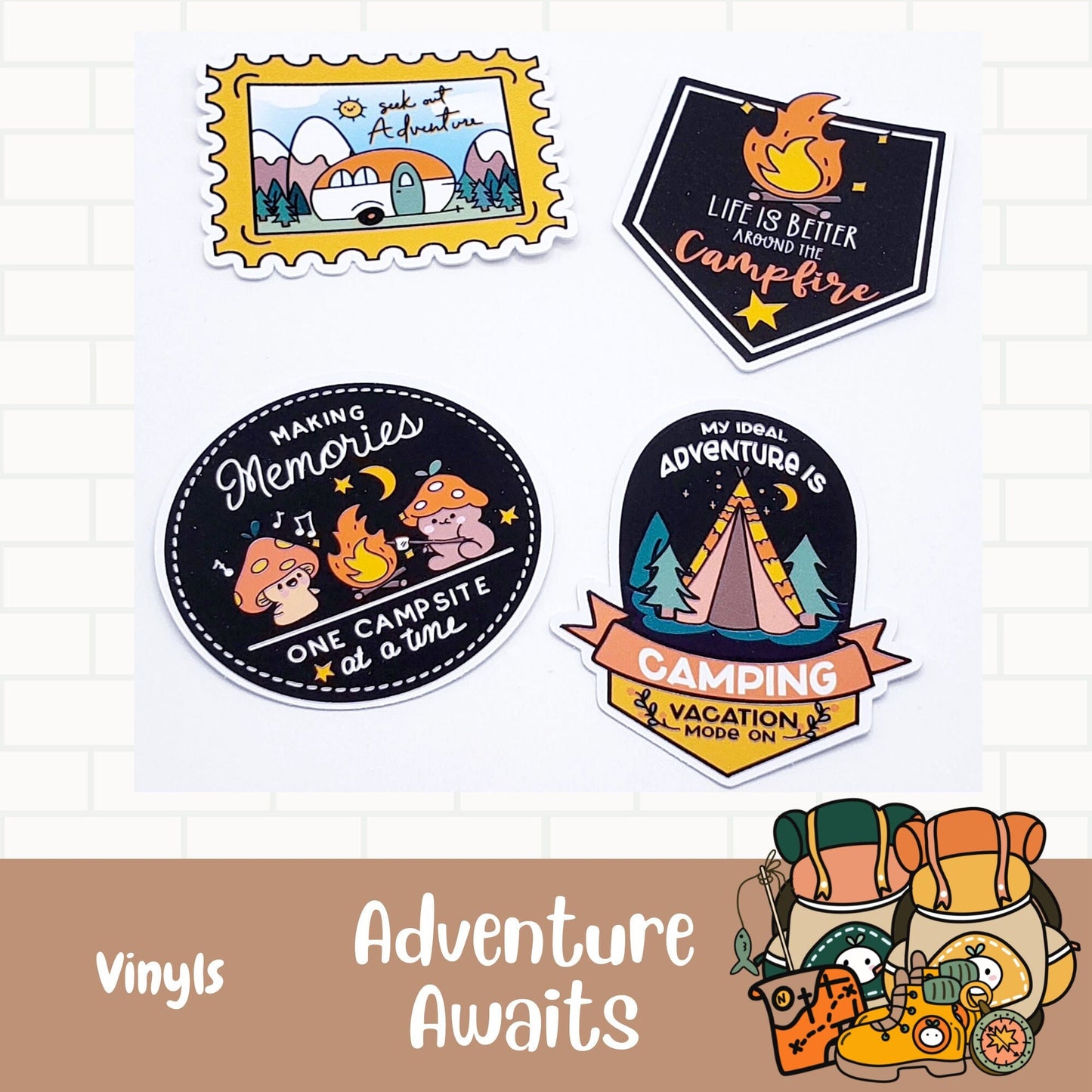 Adventure Awaits Vinyl Stickers