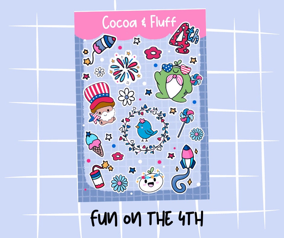 Fun On The 4th Deco Sticker Sheet