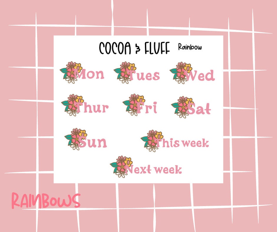 Rainbows Deco Sticker Sheet
