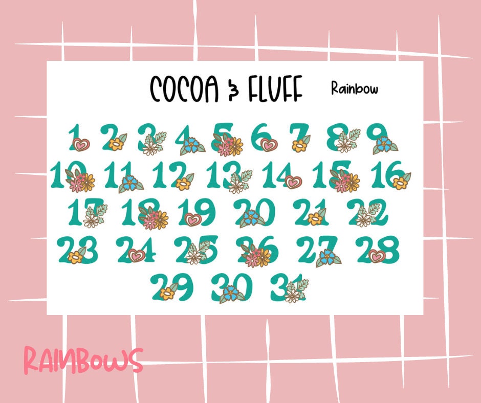 Rainbows Deco Sticker Sheet