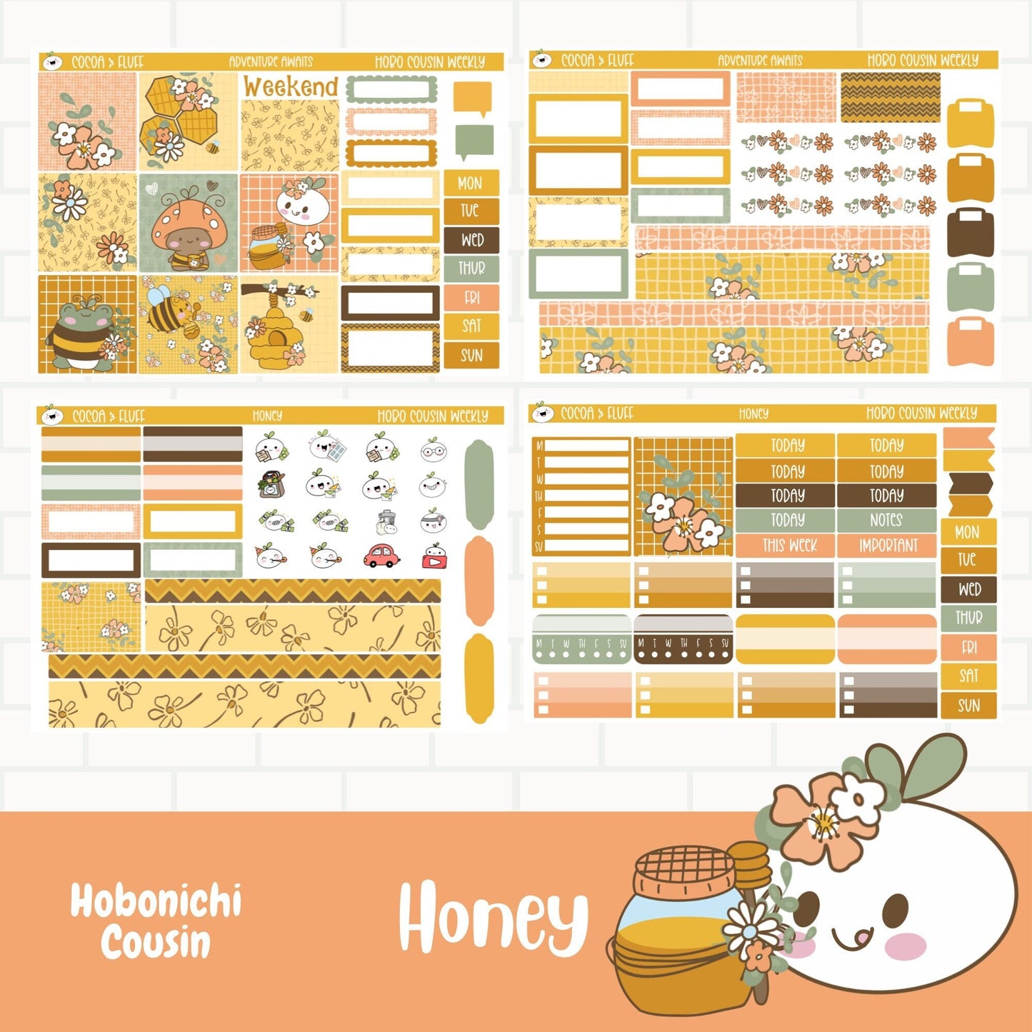 Honey Hobonichi Cousin Weekly Sticker Kit