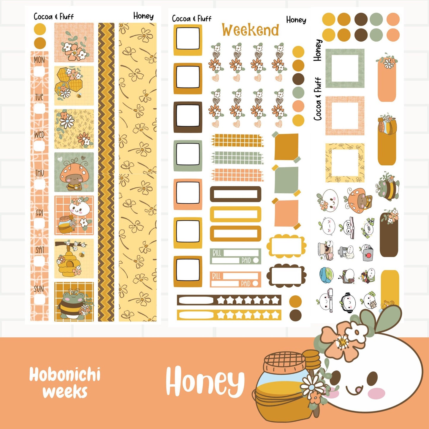 Honey Hobonichi Weeks Weekly Sticker Kit