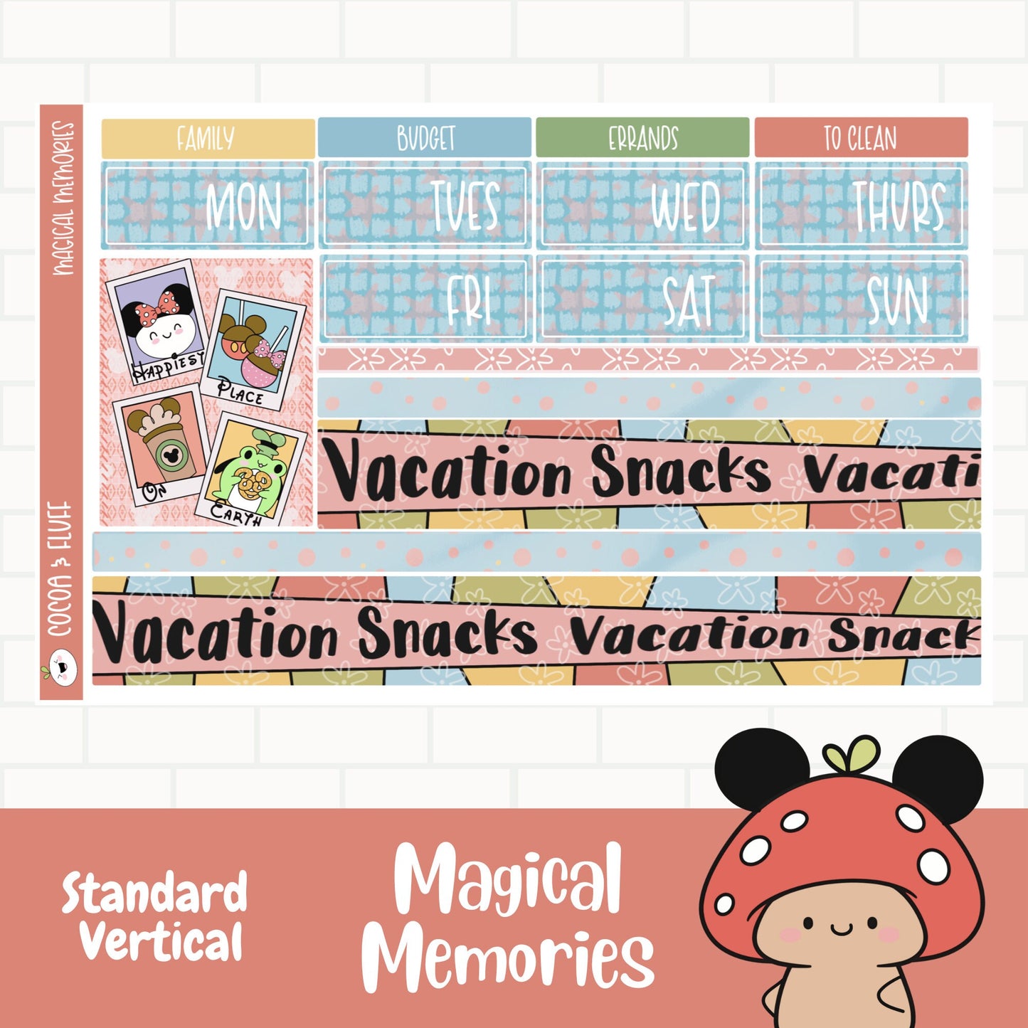 Magical Memories Standard Vertical Weekly Sticker Kit
