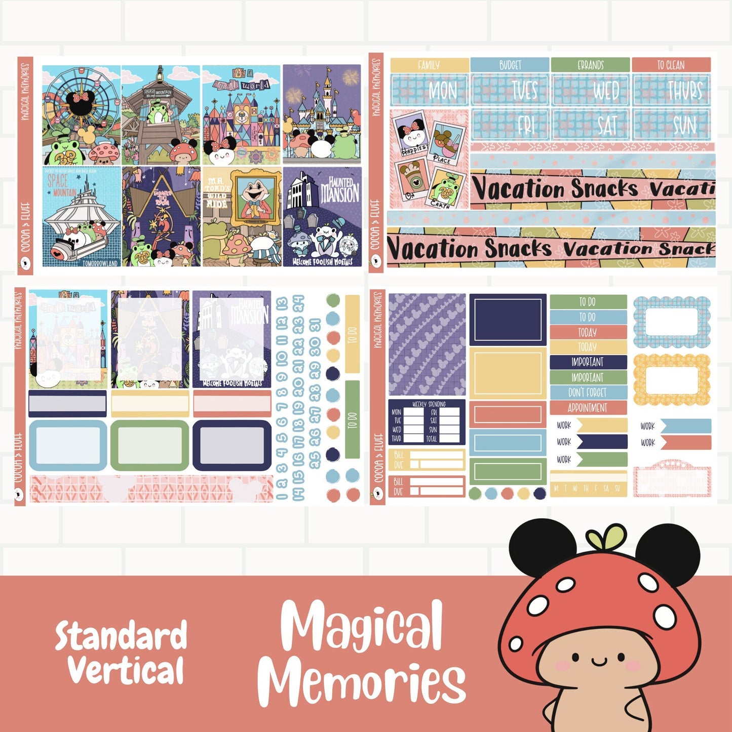 Magical Memories Standard Vertical Weekly Sticker Kit