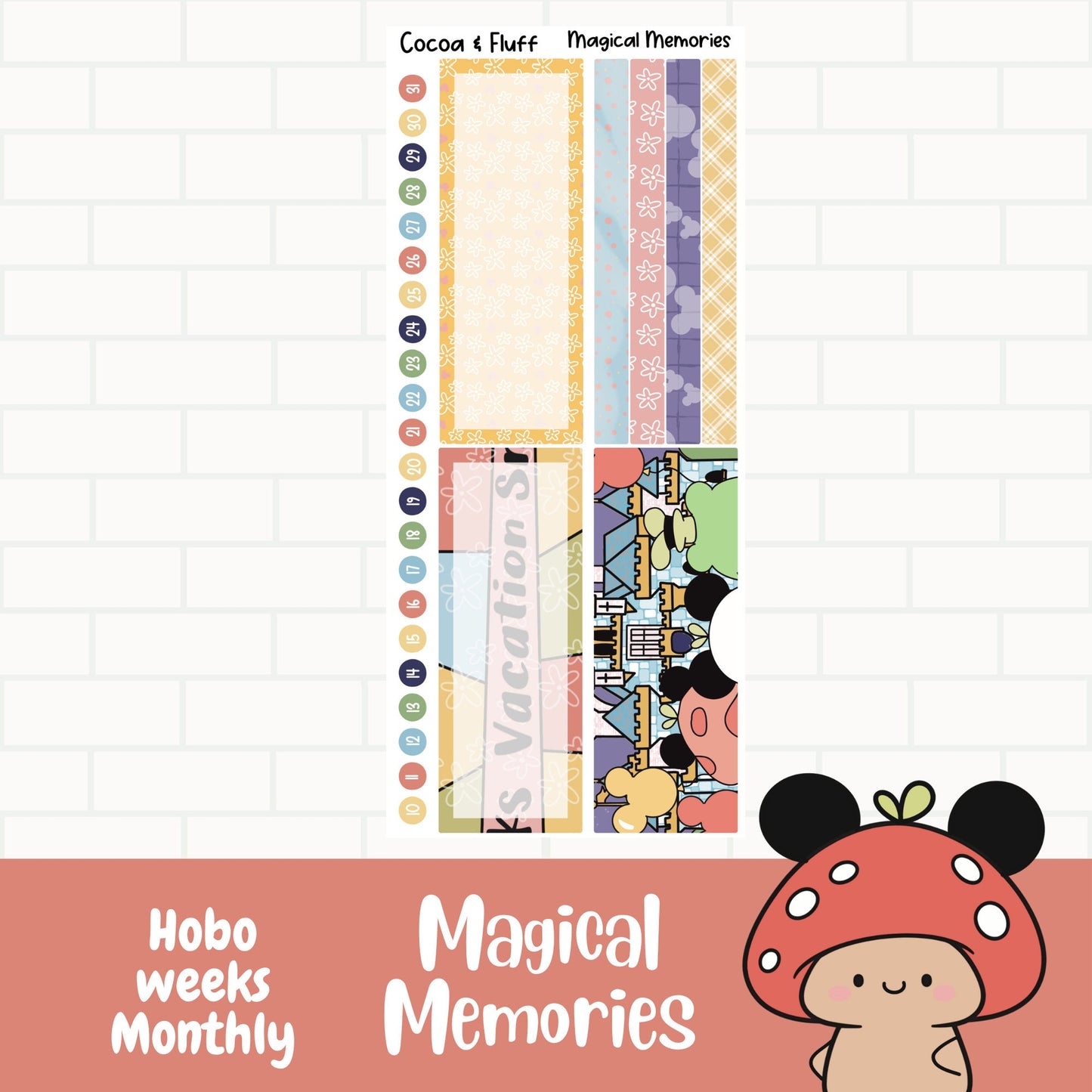 Magical Memories Hobo Weeks Monthly Sticker Kit