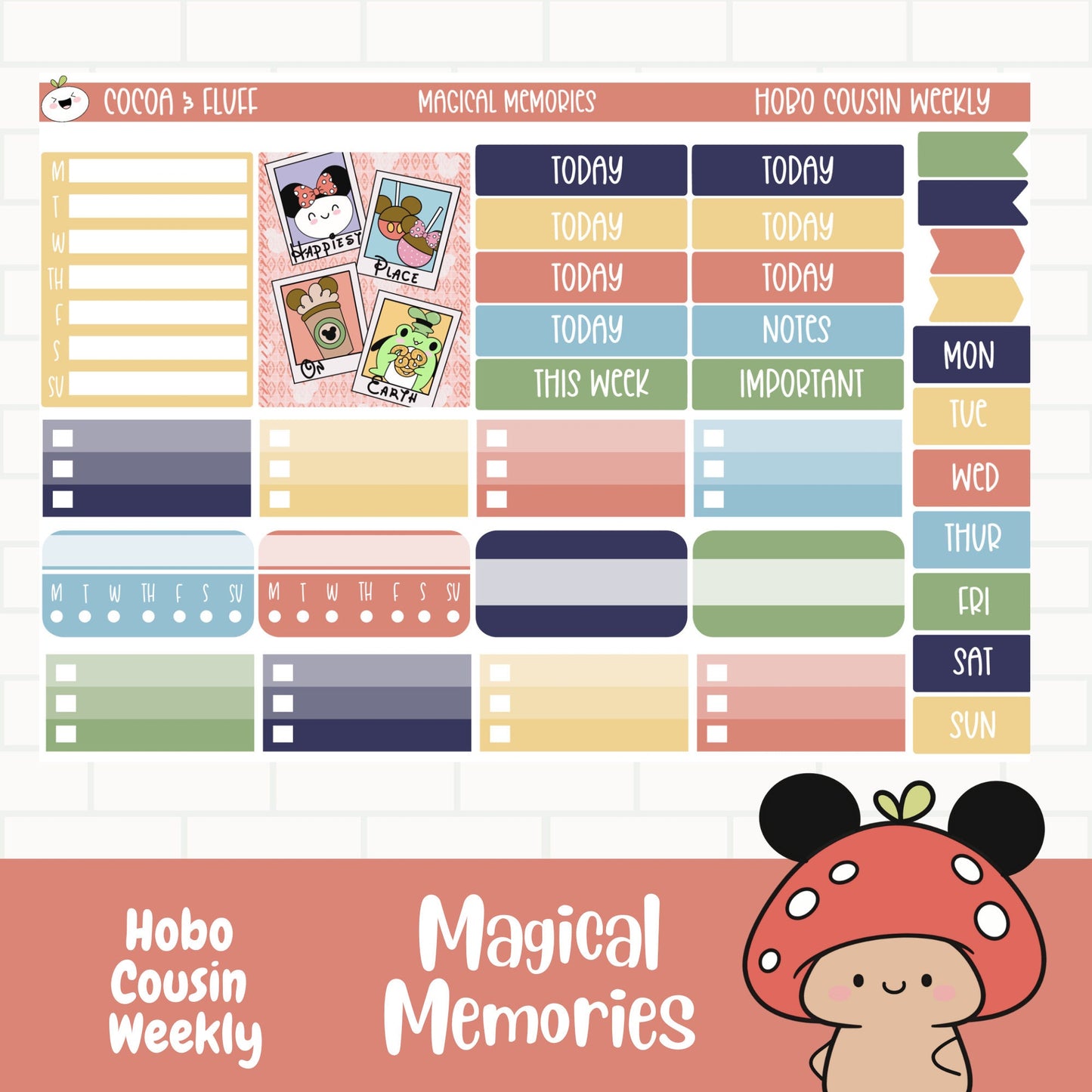 Magical Memories Hobo Cousin Weekly Sticker Kit