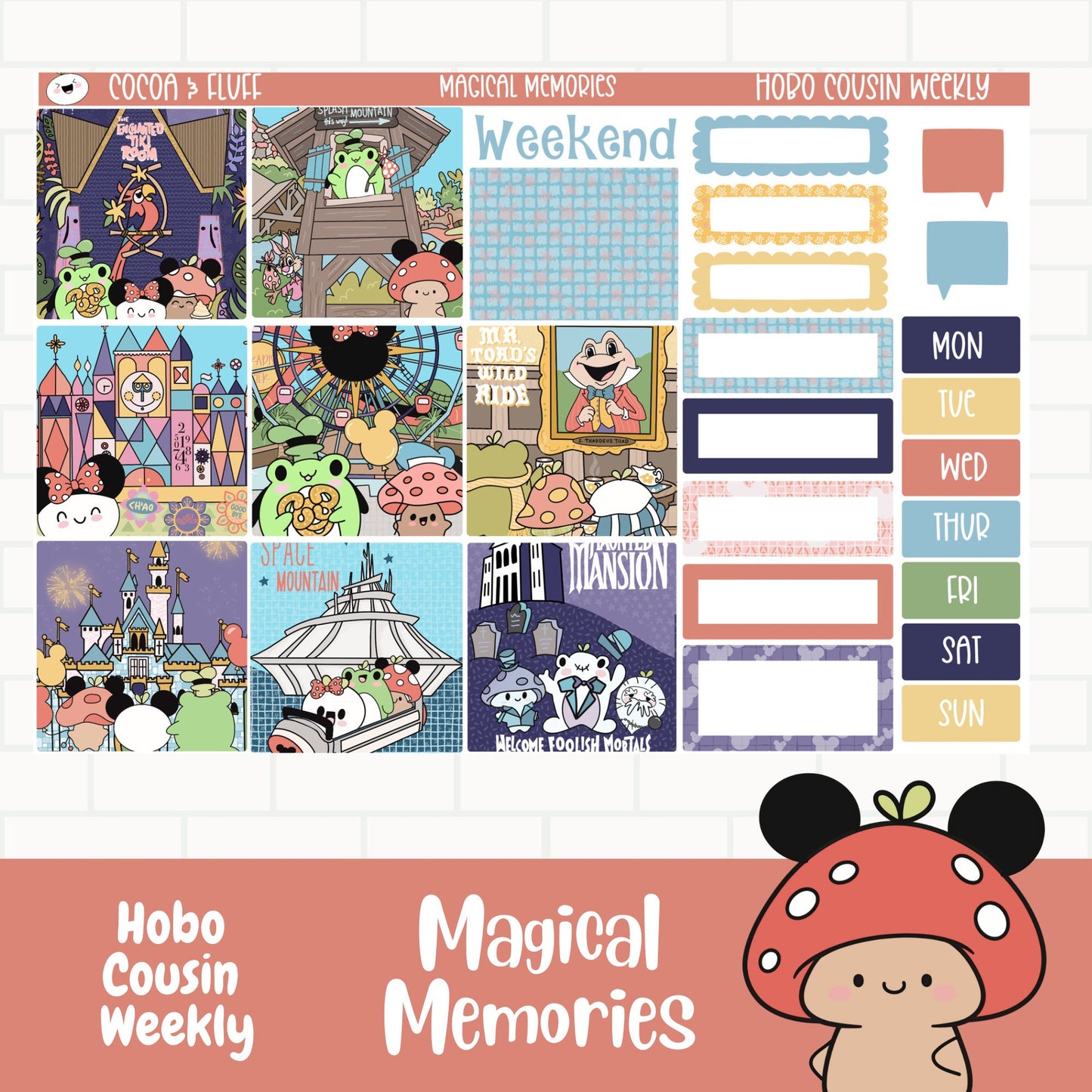 Magical Memories Hobo Cousin Weekly Sticker Kit