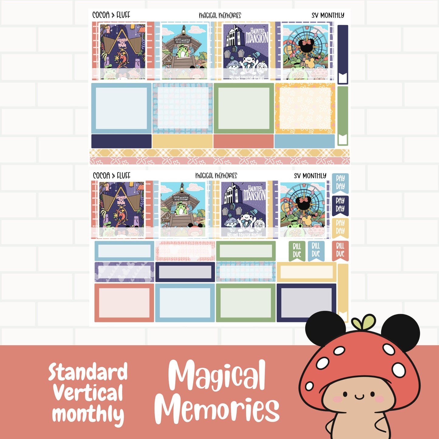 Magical Memories Standard Vertical Monthly Sticker Kit