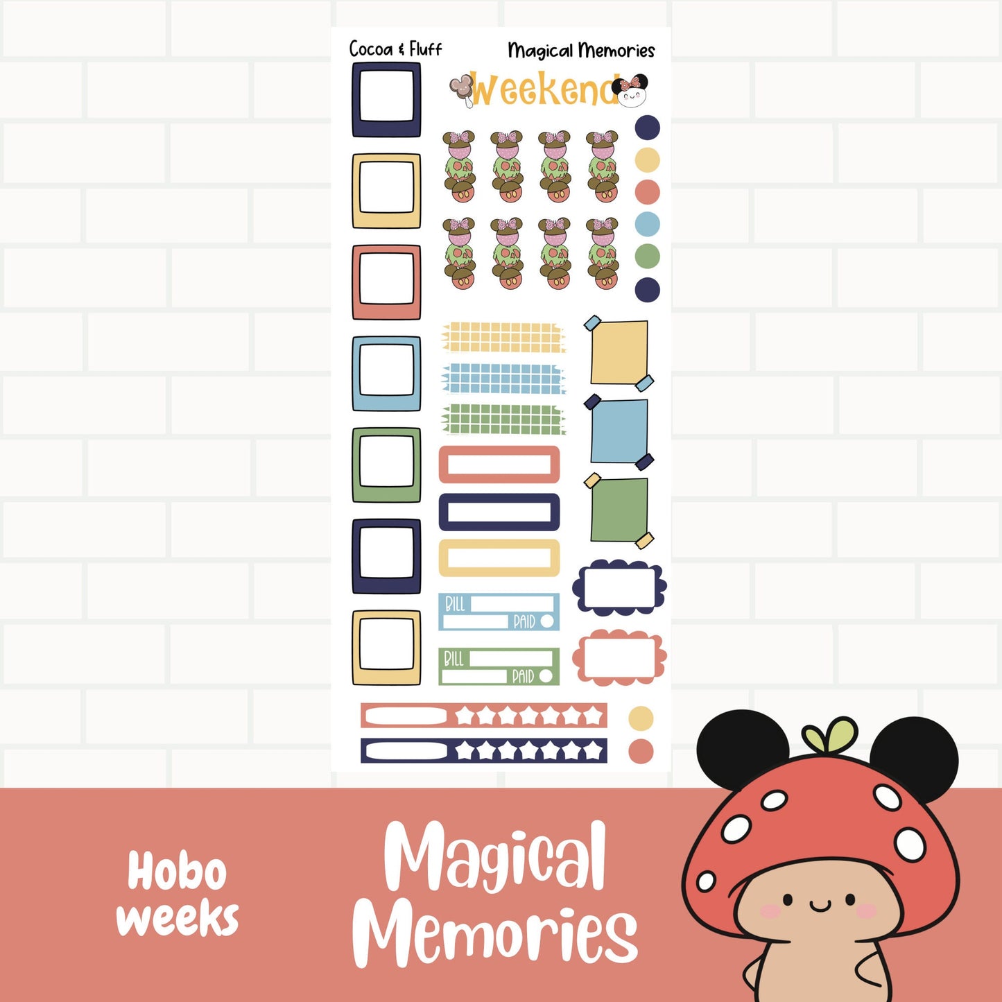 Magical Memories Hobo Weeks Weekly Sticker Kit