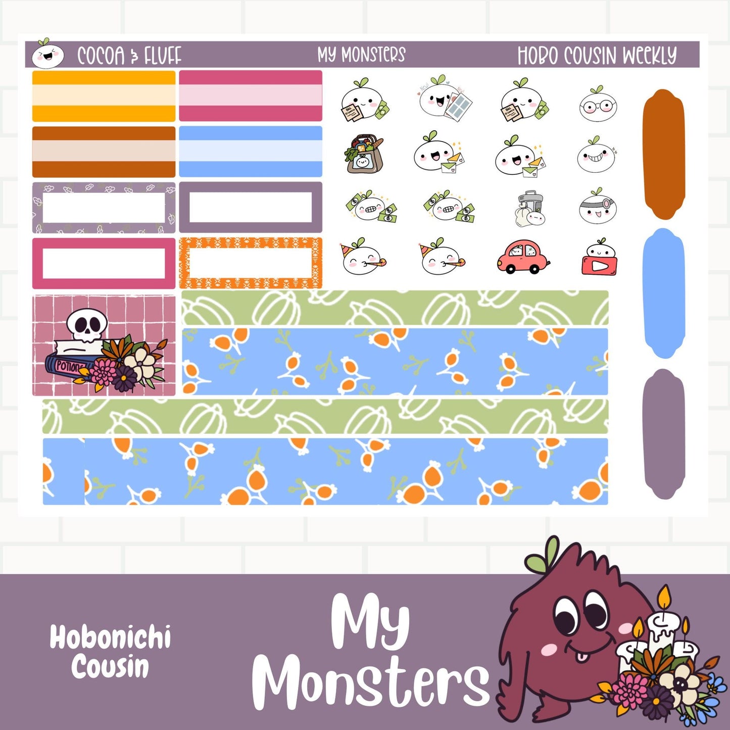 My Monsters Hobo Cousin Weekly Sticker Kit