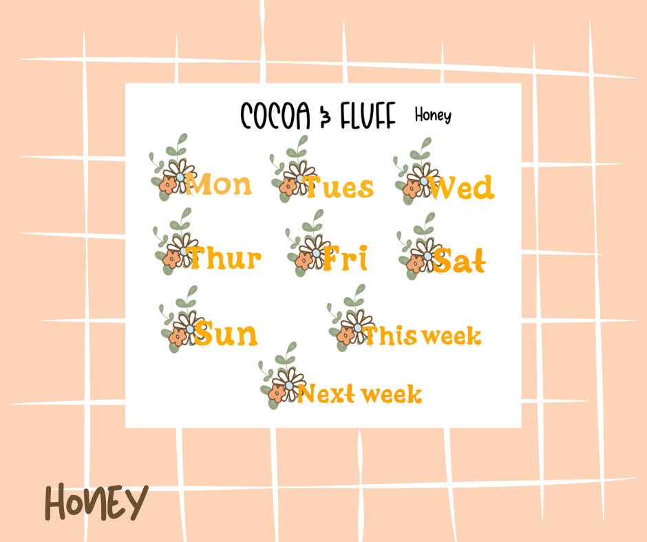 Honey Sticker Sheet Deco Bundle