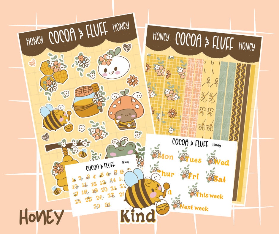 Honey Sticker Sheet Deco Bundle