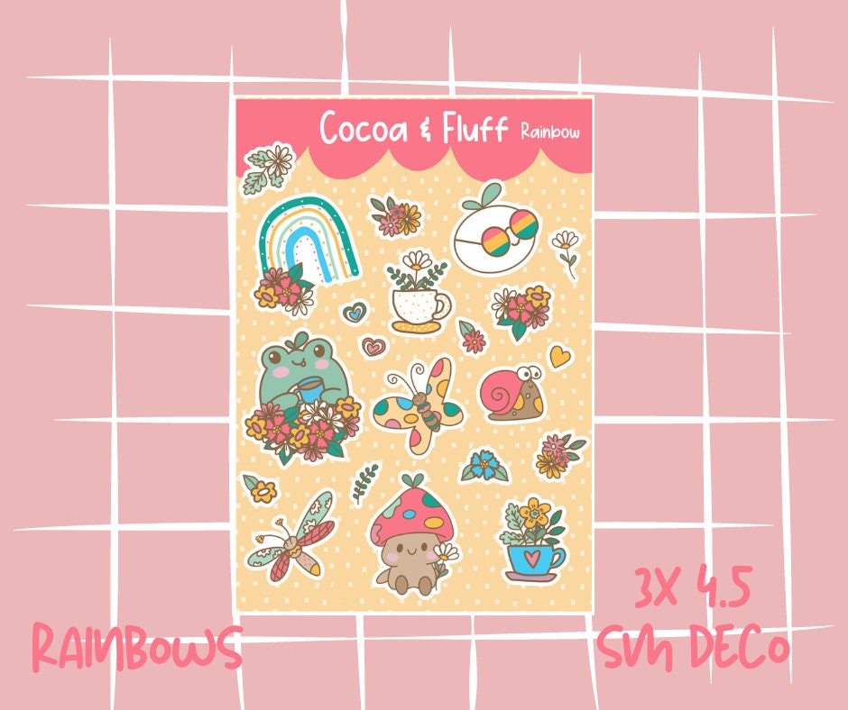 Rainbows Deco Sticker Sheet