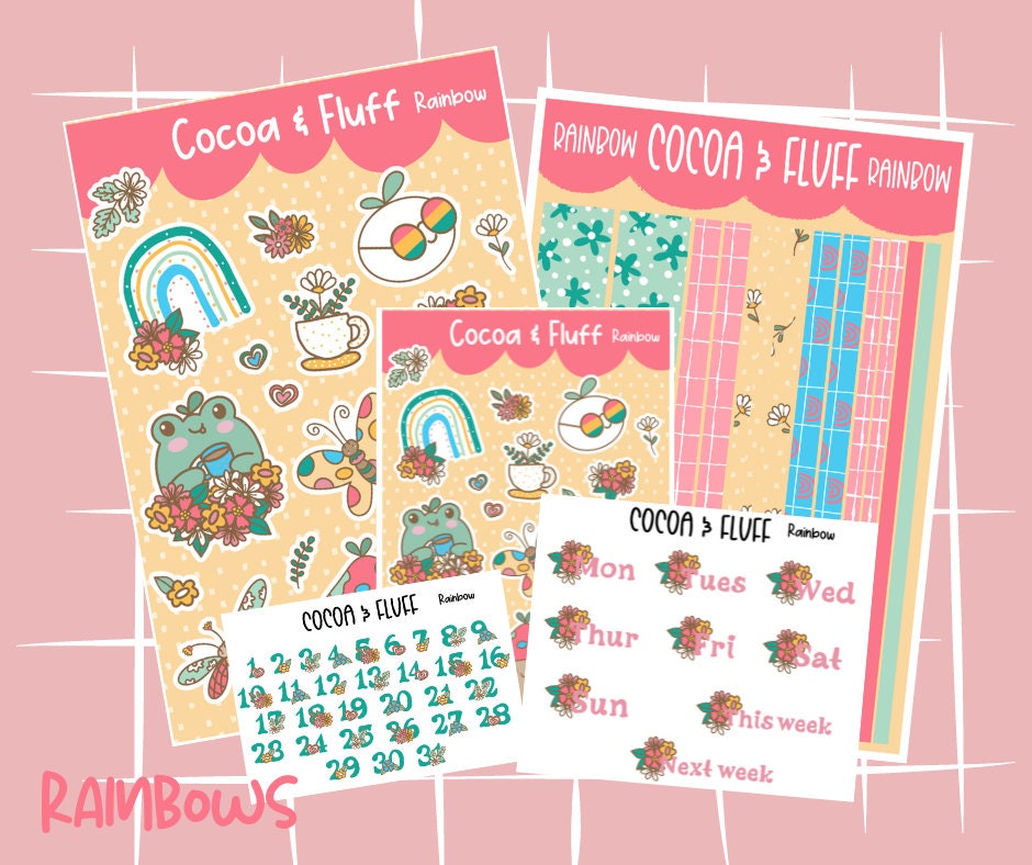Rainbows Deco Sticker Sheet
