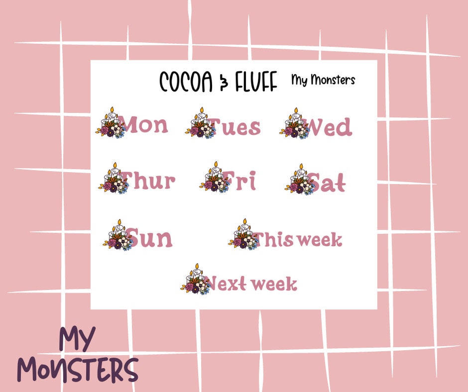 My Monsters Deco Sticker Sheet