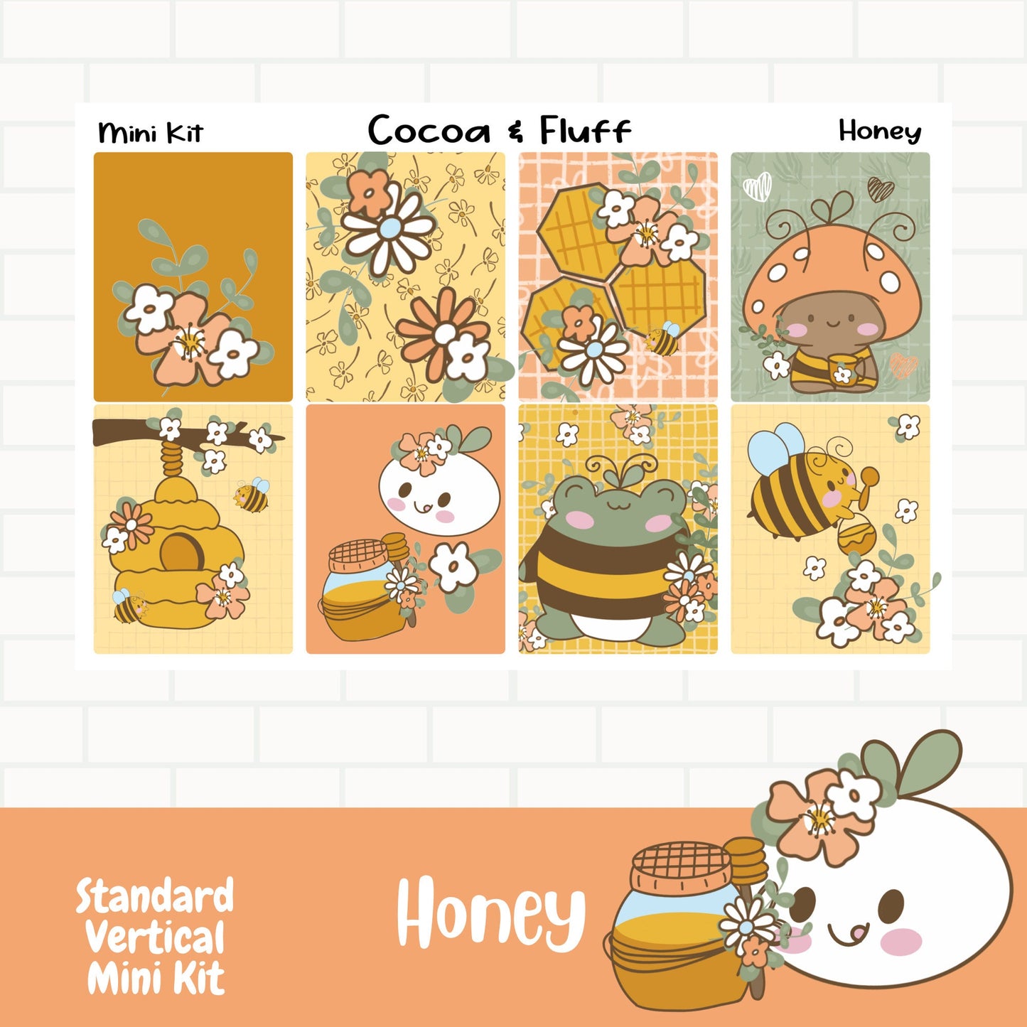 Honey Planner Standard Vertical Weekly Sticker Kit